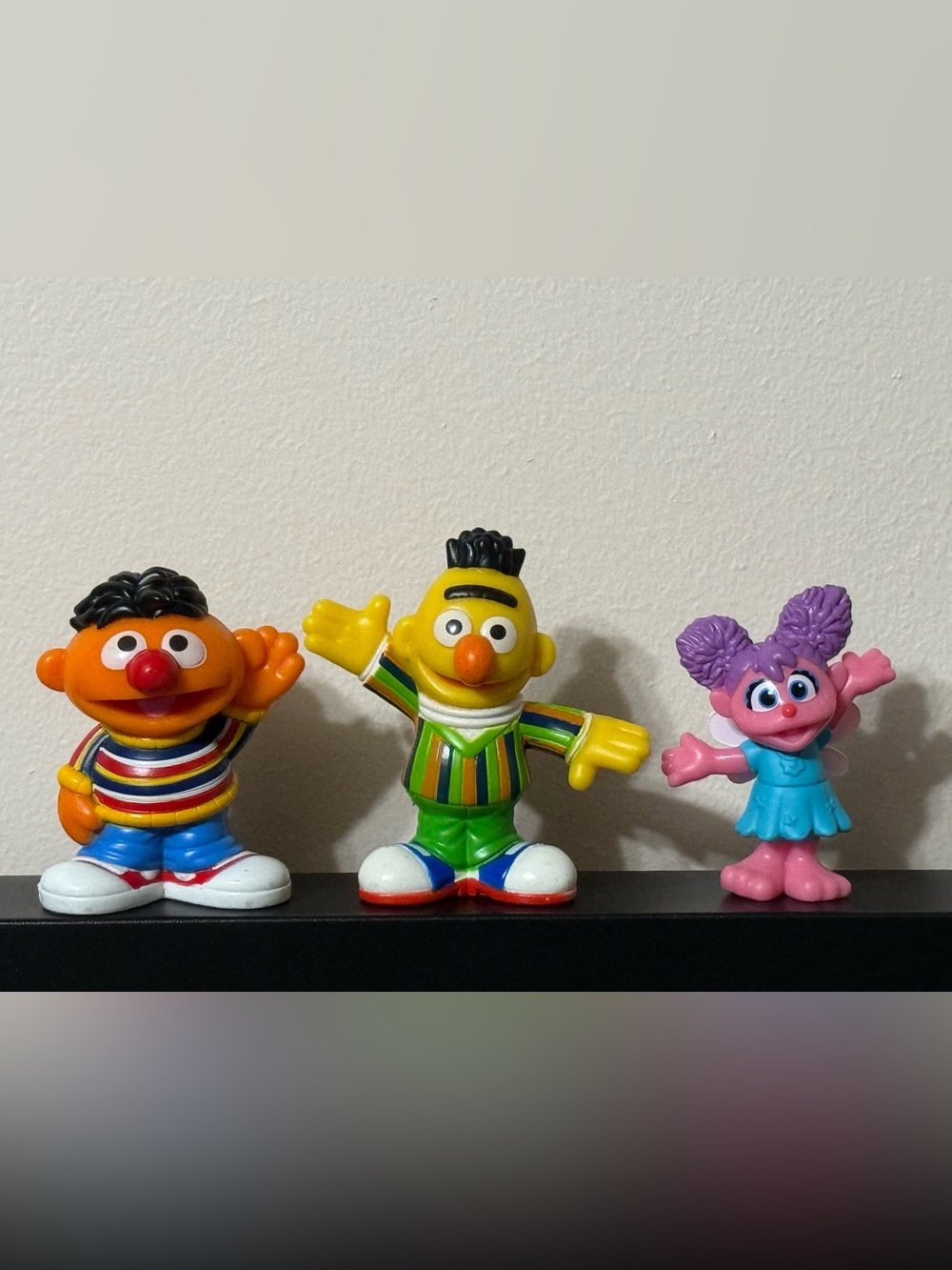 Vintage Sesame Street Ernie Bert Abby Cadabby Figure Lot PVC Toy Figures